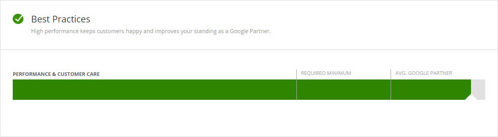 Google agency AdWords performance and customer care rating